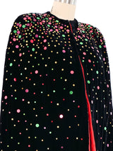 1940s Sequin Velvet Cape Outerwear arcadeshops.com