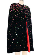 1940s Sequin Velvet Cape Outerwear arcadeshops.com
