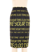 Moschino "Take Your Time" Skirt Bottom arcadeshops.com