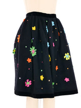 1950s Floral Applique Felt Skirt Bottom arcadeshops.com