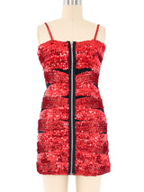 Helen Storey Sequin Zipper Mini Dress Dress arcadeshops.com