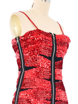 Helen Storey Sequin Zipper Mini Dress Dress arcadeshops.com