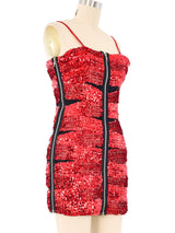 Helen Storey Sequin Zipper Mini Dress Dress arcadeshops.com