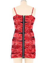 Helen Storey Sequin Zipper Mini Dress Dress arcadeshops.com