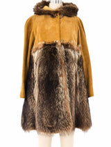 Bonnie Cashin Fur Trim Swing Coat Outerwear arcadeshops.com