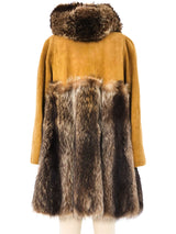 Bonnie Cashin Fur Trim Swing Coat Outerwear arcadeshops.com