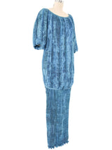 Patricia Lester Teal Pleated Skirt Ensemble Suit arcadeshops.com