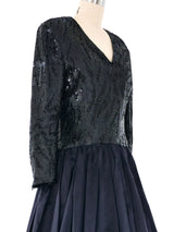 Escada Sequin Bodice Gown Dress arcadeshops.com
