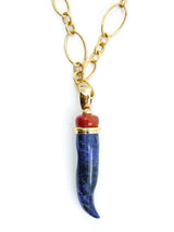 Francesca Romana Stone Horn Pendant Necklace Accessory arcadeshops.com