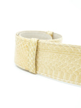 Judith Leiber Ivory Snakeskin Belt Accessory arcadeshops.com