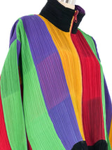 Issey Miyake Colorblock Reversible Plisse Pleat Jacket Jacket arcadeshops.com