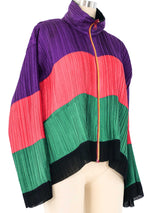 Issey Miyake Colorblock Reversible Plisse Pleat Jacket Jacket arcadeshops.com