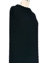 Issey Miyake Black Wool Dimensional Knit Dress Dress arcadeshops.com