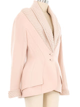 Thierry Mugler Blush Knit Trim Jacket Jacket arcadeshops.com