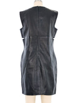 Gianni Versace Leather Cut Out Mini Dress Dress arcadeshops.com