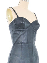 Istante Leather Bustier Dress Dress arcadeshops.com