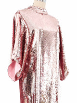 Rodarte Pink Sequin Kimono Sleeve Dress Dress arcadeshops.com