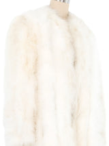 White Marabou Feather Jacket Jacket arcadeshops.com