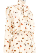 1981 Gucci Leaf Print Shirt Dress Dress arcadeshops.com