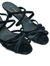 Donna Karan Suede Strappy Mules, 9 Accessory arcadeshops.com