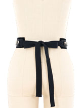 2004 F/W Prada Embellished Black Velvet Belt Accessory arcadeshops.com