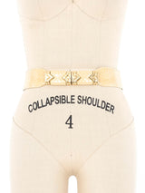 Judith Leiber Ivory Snakeskin Belt Accessory arcadeshops.com