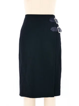 Valentino 2004 Rhinestone Buckle Skirt Ensemble Suit arcadeshops.com