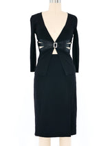 Valentino 2004 Rhinestone Buckle Skirt Ensemble Suit arcadeshops.com