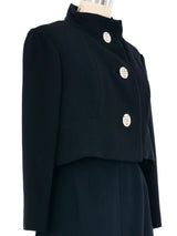 Pauline Trigere Rhinestone Button Skirt Suit Suit arcadeshops.com