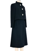 Pauline Trigere Rhinestone Button Skirt Suit Suit arcadeshops.com