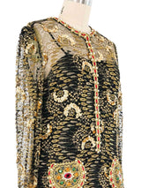 Embellished Lace Shift Dress Dress arcadeshops.com