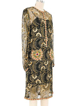 Embellished Lace Shift Dress Dress arcadeshops.com