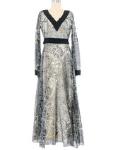 Jean Varon Printed Chiffon Maxi Dress Dress arcadeshops.com