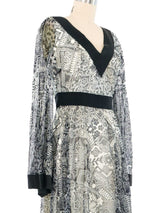 Jean Varon Printed Chiffon Maxi Dress Dress arcadeshops.com