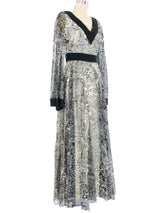 Jean Varon Printed Chiffon Maxi Dress Dress arcadeshops.com