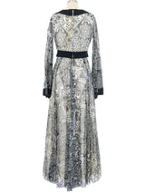 Jean Varon Printed Chiffon Maxi Dress Dress arcadeshops.com