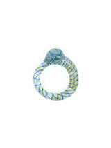 Swirled Blue Glass Dome Ring Accessory arcadeshops.com