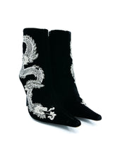 Rene Caovilla Velvet Rhinestone Dragon Ankle Boots, 37.5 Accessory arcadeshops.com
