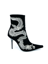 Rene Caovilla Velvet Rhinestone Dragon Ankle Boots, 37.5 Accessory arcadeshops.com