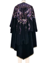 1970s Roberto Cavalli Layered Suede Shawl Outerwear arcadeshops.com