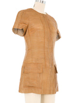 Leather Shadow Stripe Tunic Top arcadeshops.com