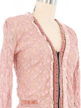 Voyage Dusty Pink Lace Cardigan Jacket arcadeshops.com