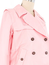 Miu Miu Cropped Bubblegum Trench Coat Jacket arcadeshops.com