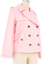 Miu Miu Cropped Bubblegum Trench Coat Jacket arcadeshops.com