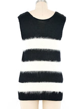 Balenciaga Striped Angora Knit Vest Top arcadeshops.com