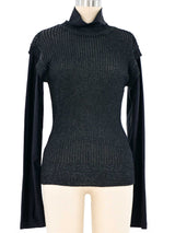 Jean Paul Gaultier Trompe L'oeil Metallic Layered Sweater Top arcadeshops.com