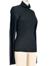 Jean Paul Gaultier Trompe L'oeil Metallic Layered Sweater Top arcadeshops.com