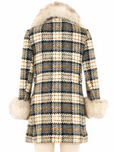 Fur Trimmed Tweed Coat Outerwear arcadeshops.com