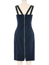 1990s Dolce & Gabbana Navy Bustier Dress Dress arcadeshops.com