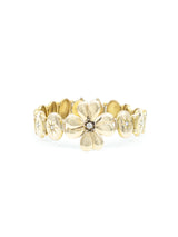 14k Gold Diamond Accented Flower Bracelet Fine Jewelry arcadeshops.com
